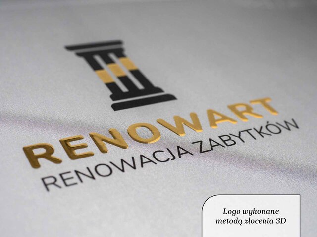 Złocenie 3D na logo