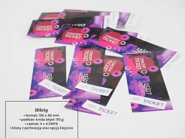 Druk biletów eventowych