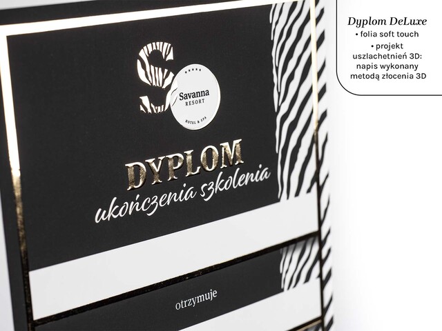 Dyplomy z lakierem UV 3D