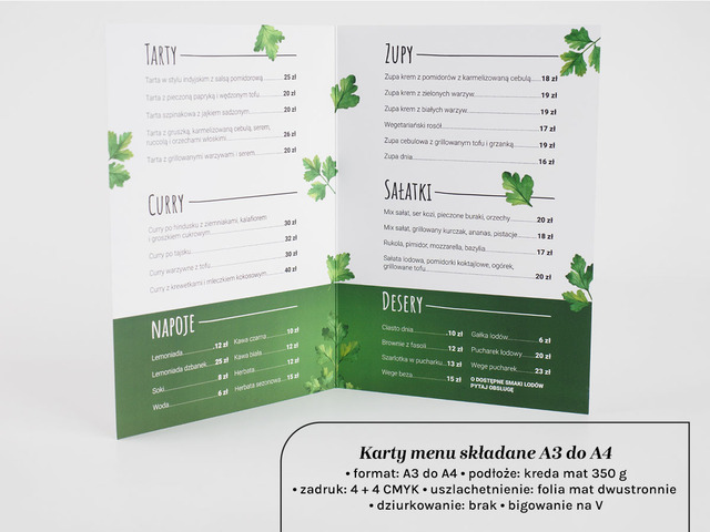 Prestiżowe karty menu