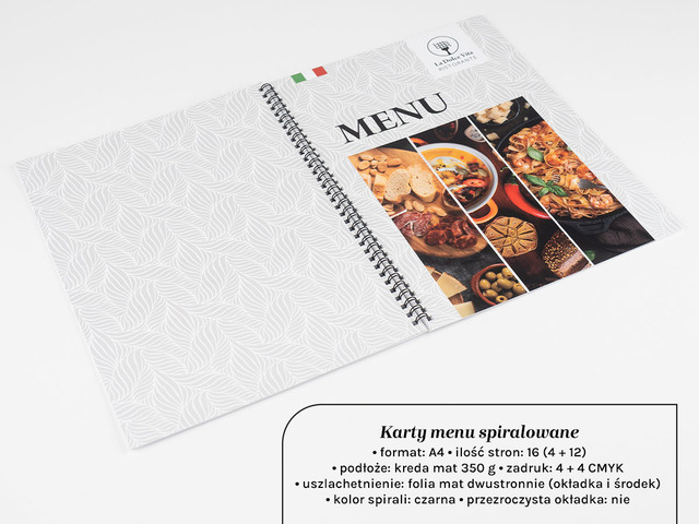 Prestiżowe karty menu