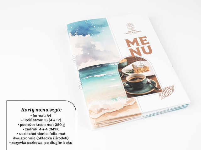 Druk kart menu