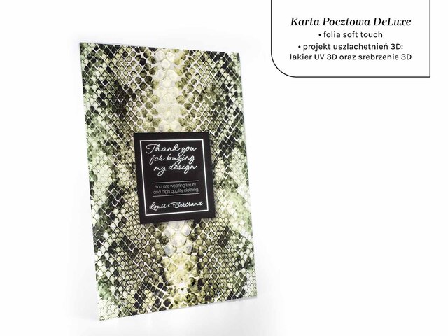 Karty Pocztowe DeLuxe ze srebrzeniem na spad