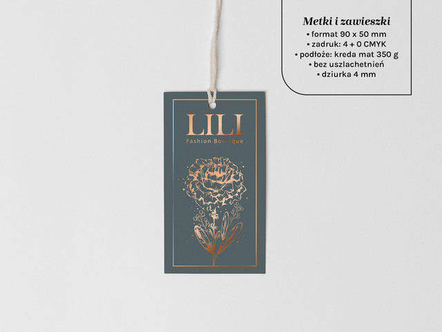 Metka z dziurką do produktów