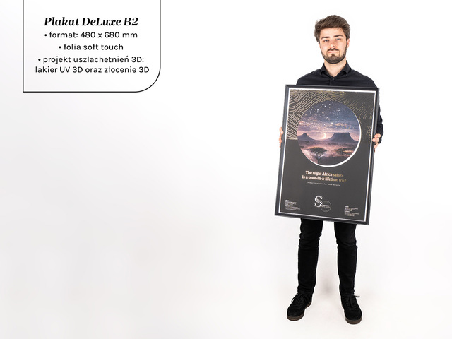 Druk plakatów B2 Deluxe ze złoceniem 3D