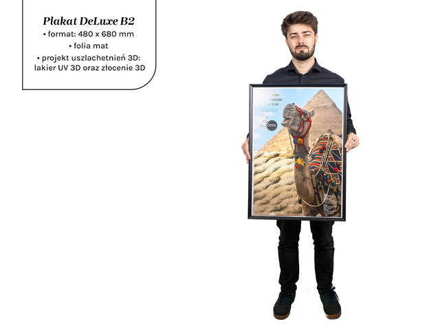 Plakaty reklamowe B2 ze złoceniem Deluxe