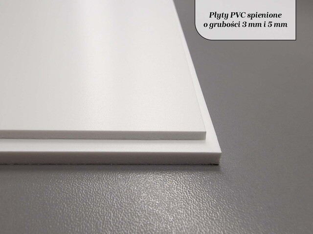 Porównanie grubości płyty PVC 3 mm i 5 mm