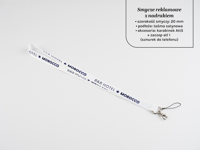 Smycz reklamowa z karabinkiem