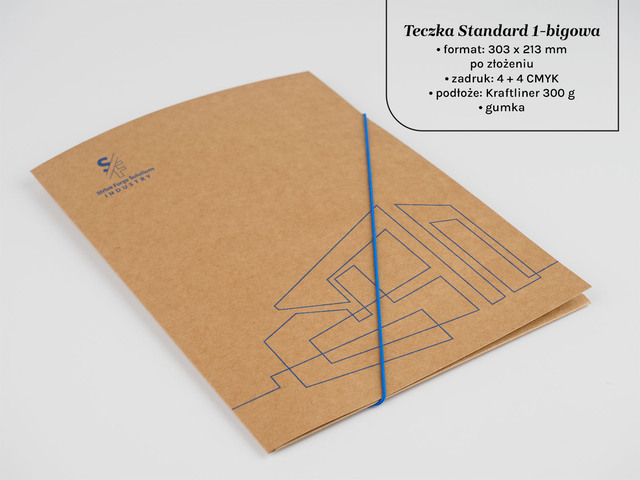 Teczki A4 standard 1 bigowe Eco z gumką