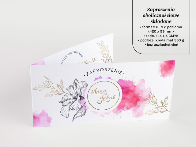 Zaproszenia składane DL