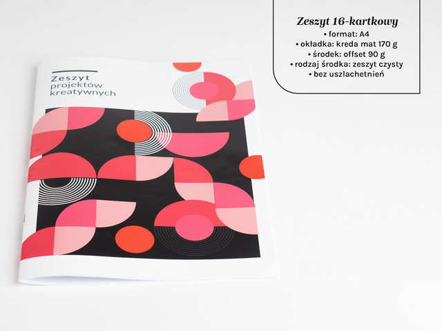Zeszyty A4 z projektem okładki
