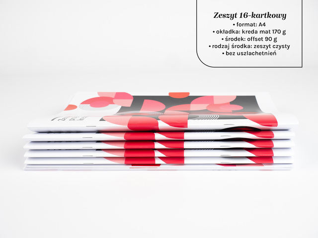 Zeszyt 16 kartkowy czysty z projektem