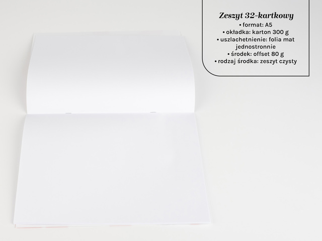 Zeszyty A4 z projektem okładki 32 kartki