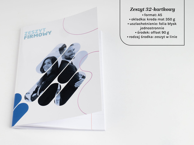 Zeszyty A4 z okładką Kreda Mat 350 g