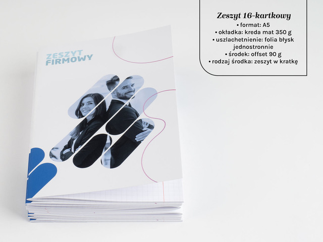Zeszyty szkolne z własnym projektem A5
