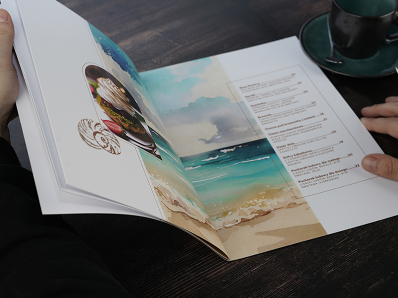 druk kart menu dla restauracji