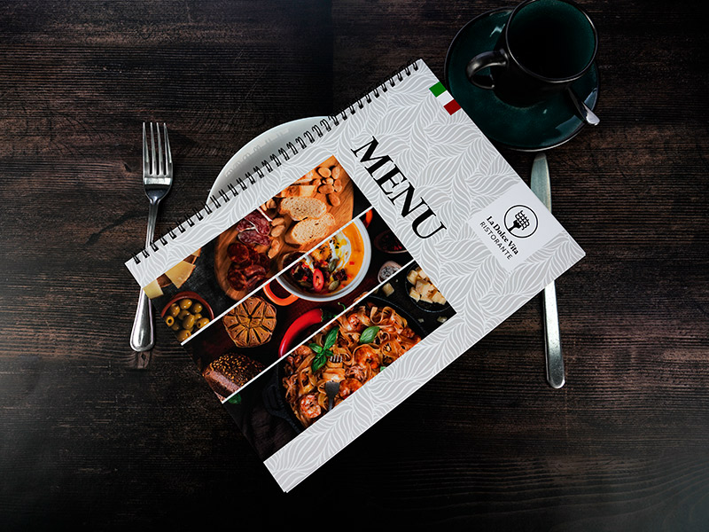 druk kart menu dla restauracji