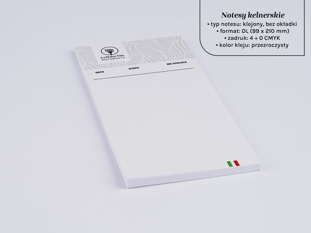 Poręczne notesy kelnerskie A5