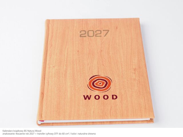 Kalendarze książkowe B5 Natura wood