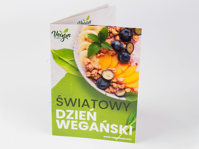 Katalog szyty A5 z okładką firmową i kolorowym nadrukiem
