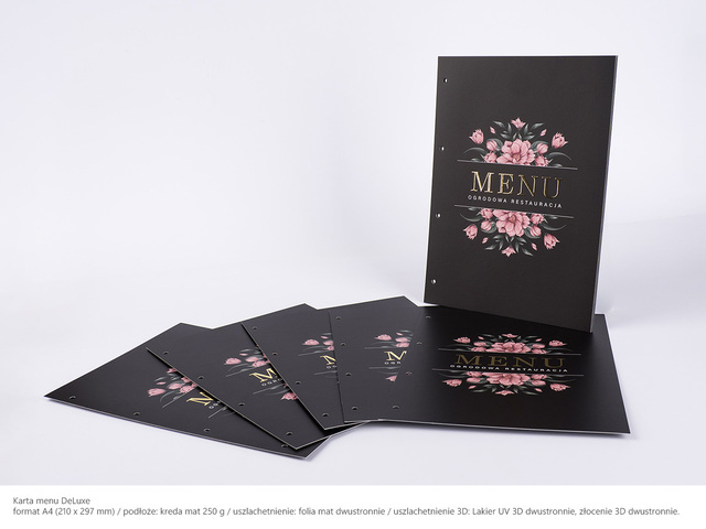 Karty Menu Deluxe A4 mat