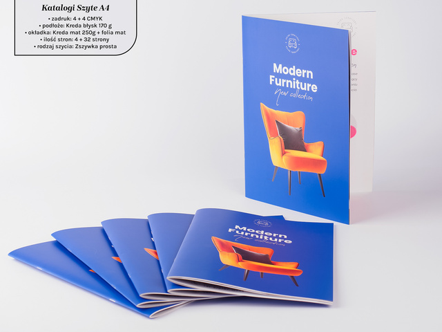 Katalog firmowy A4 na kredowym papierze z pełnokolorową okładką