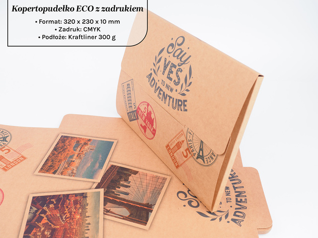Kopertopudełko ECO Kraftliner z zadrukiem