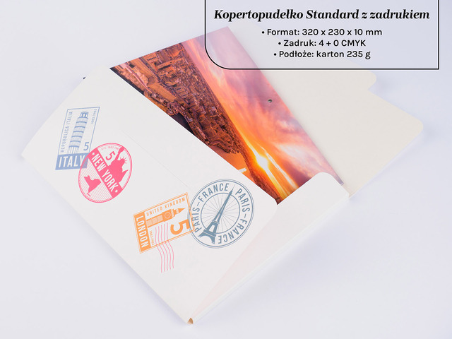 Kopertopudełko opakowanie na kalendarze ścienne i dokumenty