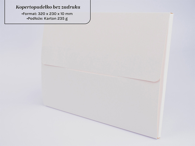 Kopertopudełko na kartonie 235g bez zadruku