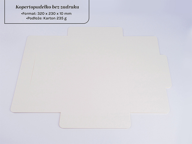 Kopertopudełko na kartonie 235g bez zadruku