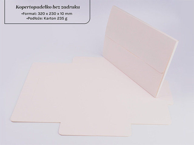 Kopertopudełko na kartonie 235g bez zadruku