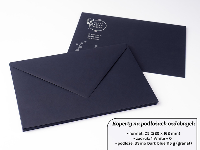 Koperta na granatowym papierze Sirio Dark blue 115 g