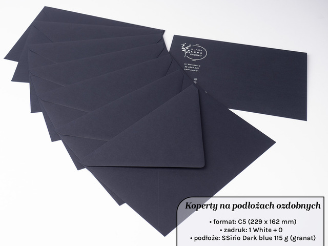 Koperta na granatowym papierze Sirio Dark blue 115 g