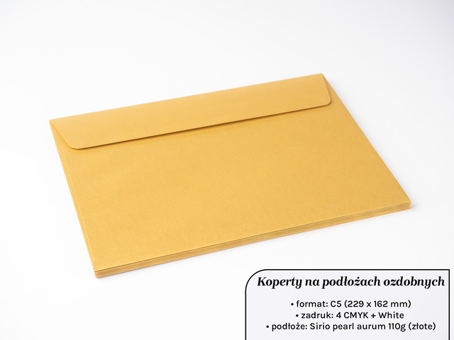 Koperta złota Sirio pearl aurum 110g CMYK + White