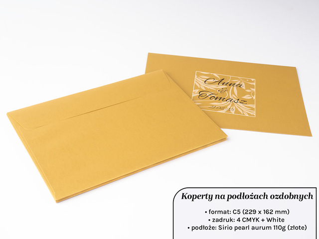 Koperta złota Sirio pearl aurum 110g CMYK + White