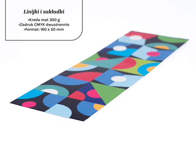 Zakładki linijki 160 x 50 mm Kreda mat 350 g