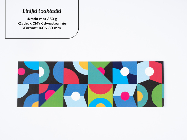Zakładki i linijki na Kredzie mat 350 g