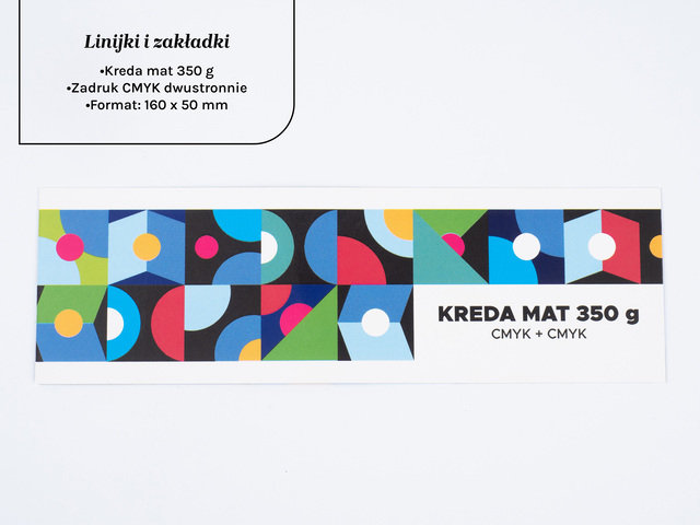 Zakładki i linijki na Kredzie mat 350 g