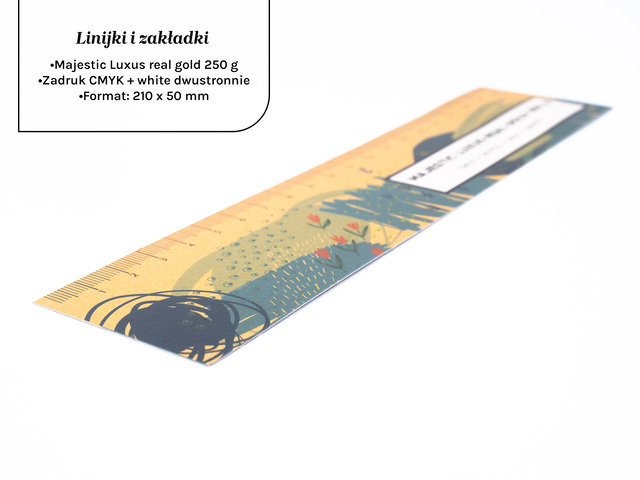 Linijki i zakładki na papierze Majestic Real Gold 250 g