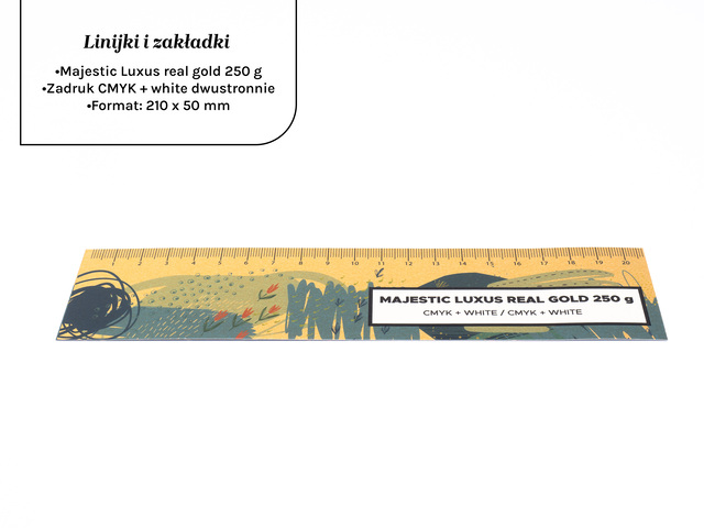 Linijki i zakładki na papierze Majestic Real Gold 250 g