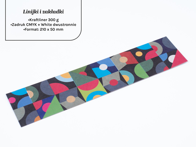 Zakładki linijki 210 x 50 mm Kraftliner 300 g