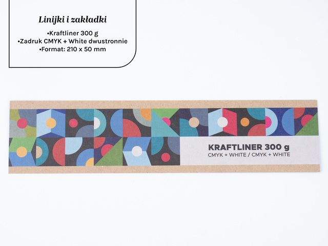 Zakładki do książek i linijki na papierze ECO Kraftliner 300 g