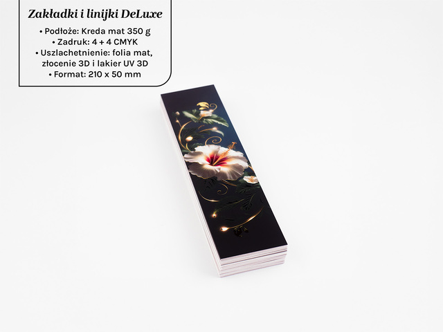 Linijki Deluxe kreda mat 350g ze złoceniem