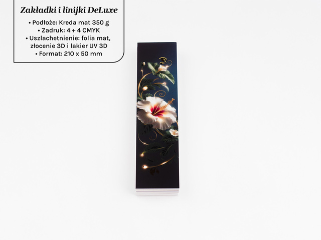 Linijki Deluxe kreda mat 350g ze złoceniem