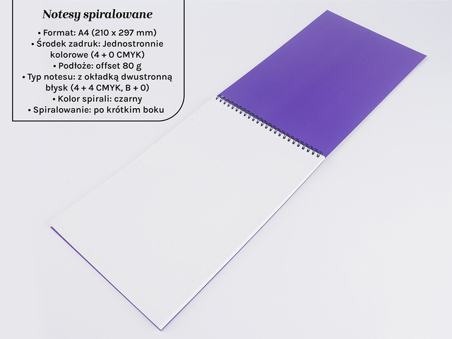 Ergonomiczne notesy spiralowane A4 z okładką