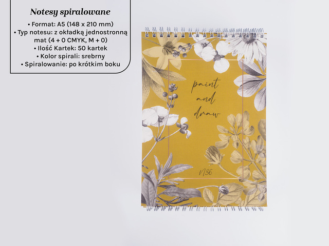 Notesy spiralowane z okładką matową