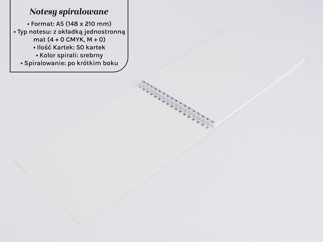 Notesy spiralowane z okładką matową