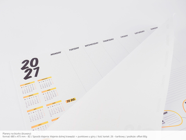 Podkład biurkowy z kalendarzem 2027