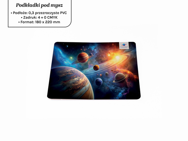 Druk na podkładce pod mysz