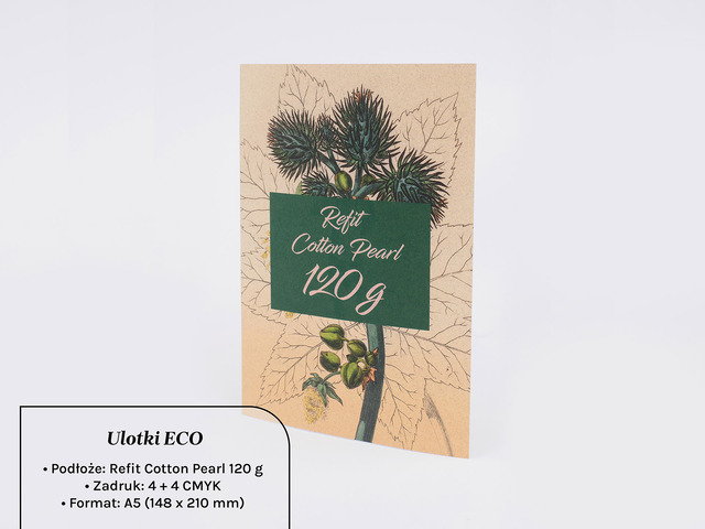 Ulotki Eco na papierze Refit Cotton Pearl 120 g